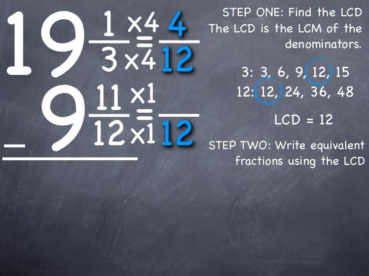 8-8 Subtracting Mixed Numbers