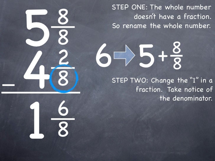 8-8 Subtracting Mixed Numbers