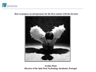 How to prepare an entrepreneur for the first contact with the investor Avelino Pinto  Director of the Spin Park Technology Incubator, Portugal 