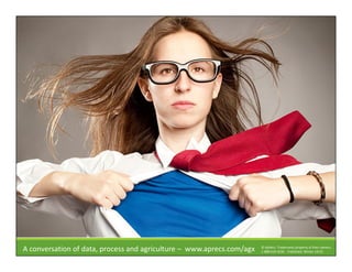 A conversation of data, process and agriculture – www.aprecs.com/agx © ApRecs. Trademarks property of their owners.
1-888-610-4230 - Published: Winter 14/15
 