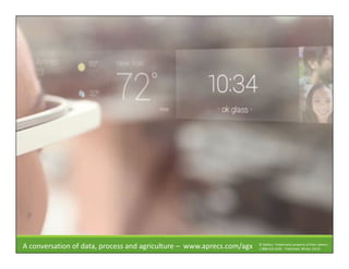 A conversation of data, process and agriculture – www.aprecs.com/agx © ApRecs. Trademarks property of their owners.
1-888-610-4230 - Published: Winter 14/15
 