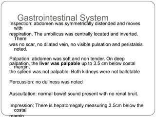 Central Nervous SystemHigher function: Patient was conscious, alert and can communicate with others.Cranial nerves: cranial nerves were intact.Motor function: Muscle bulk and muscle tone was normal. Muscle power for all extremities grading 5/5.  Biceps, triceps, supinator, knee, and ankle reflexes were present. Sensory functions: Normal sensation to touch, temperature and joint position sense.Impression: No abnormal findings