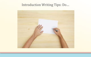 Introduction Writing Tips: Do… 
 