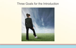 Three Goals for the Introduction 
 