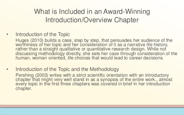 8. Are you ready to write the overview for your study?