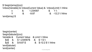 8-Array and Equation environment | PPT