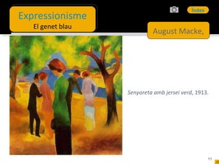 August Macke, Senyoreta amb jersei verd , 1913. Expressionisme El genet blau 