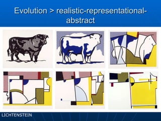 Evolution > realistic-representational-
                   abstract




LICHTENSTEIN
 