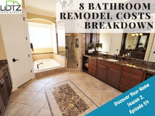 Discover Your Home
Season 2,
Episode 54
8 BATHROOM
REMODEL COSTS
BREAKDOWN
 