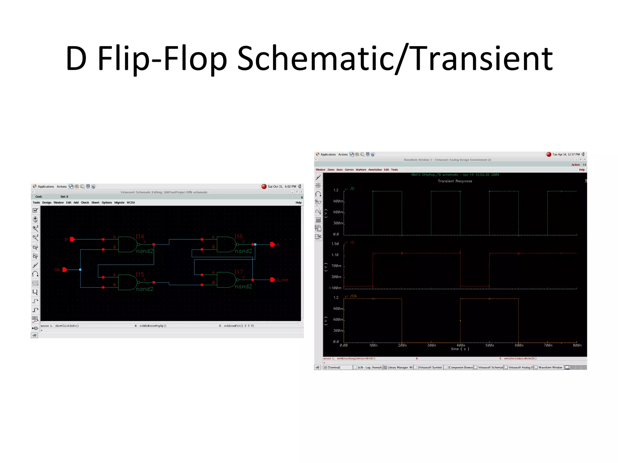 D Flip-Flop Schematic/Transient