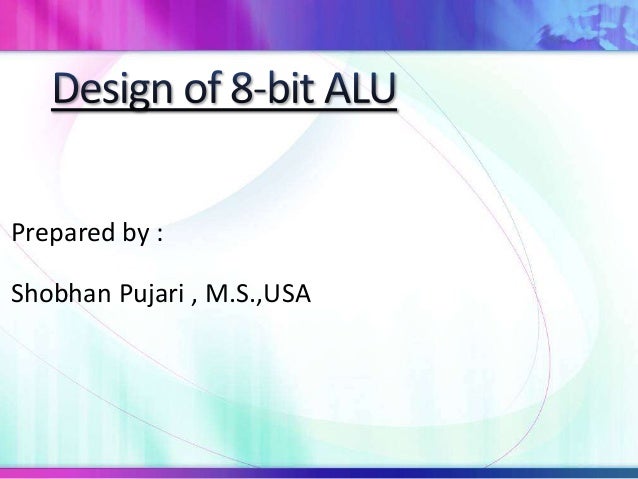 8 bit alu design