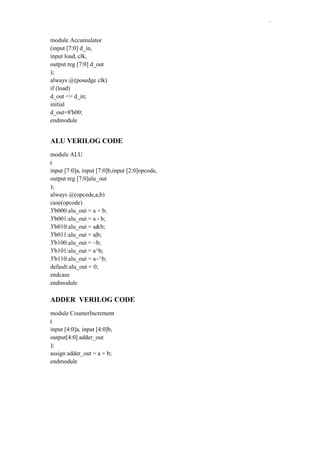 8 bit single cycle processor | PDF