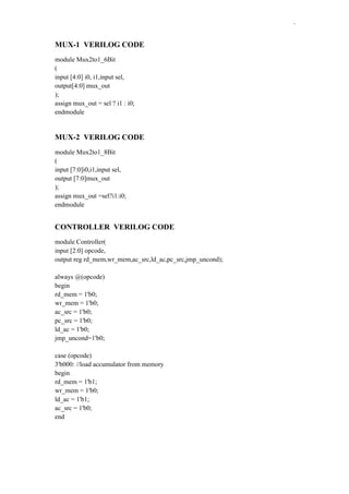 8 bit single cycle processor | PDF