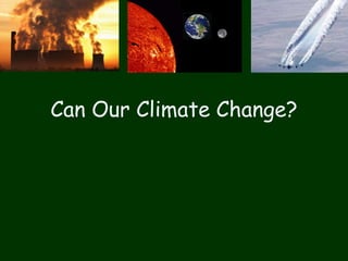 Can Our Climate Change?
 