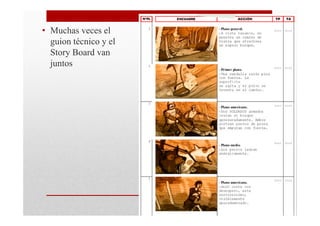 • Muchas veces el
  guion técnico y el
  Story Board van
  juntos
 