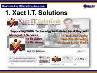 Sponsored by ITMarketingIdeas.com
SPHomeRun.com


  1. Xact I.T. Solutions
 