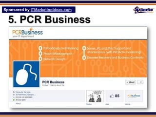 Sponsored by ITMarketingIdeas.com
SPHomeRun.com


  5. PCR Business
 