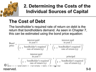 Estimated Capital Example 9. cost of capital | PPT