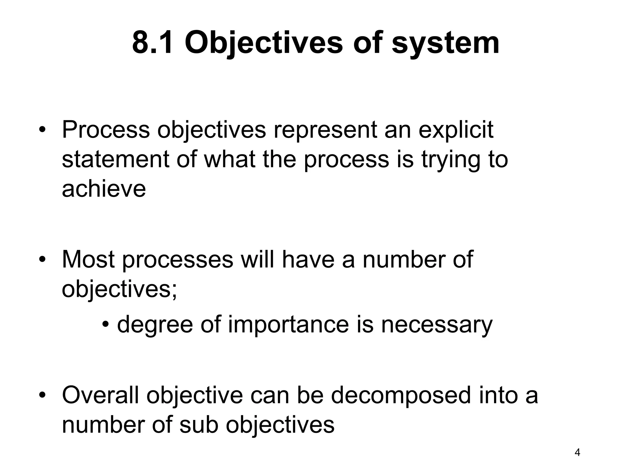 System Objectives Sample Presentation 8, Defining objectives of the system, Workshop on System ...