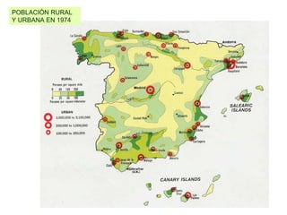 POBLACIÓN RURAL Y URBANA EN 1974 