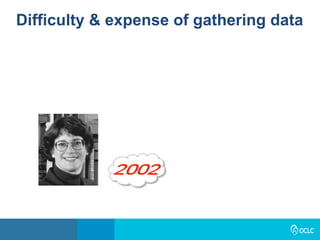 Difficulty & expense of gathering data
 