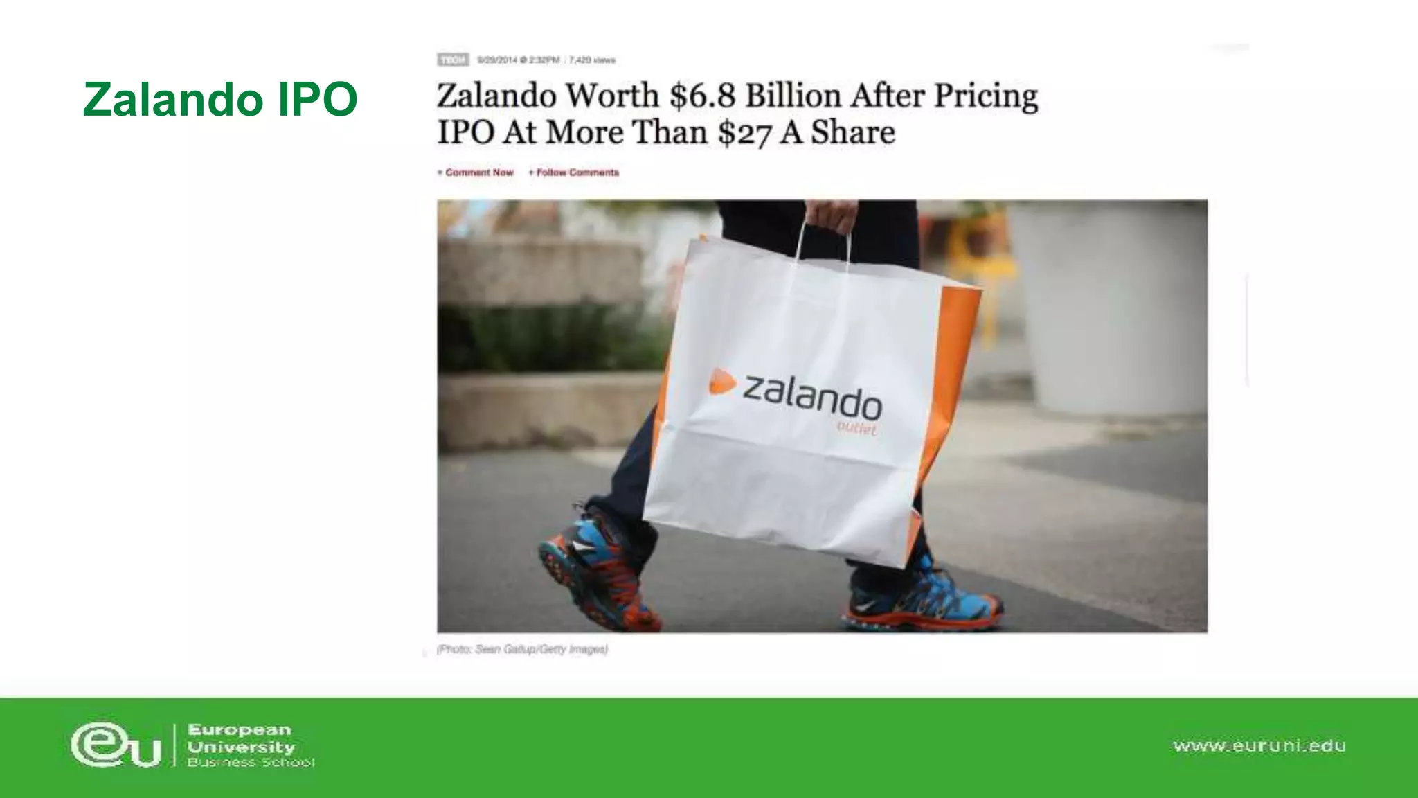 Zalando IPO 
 