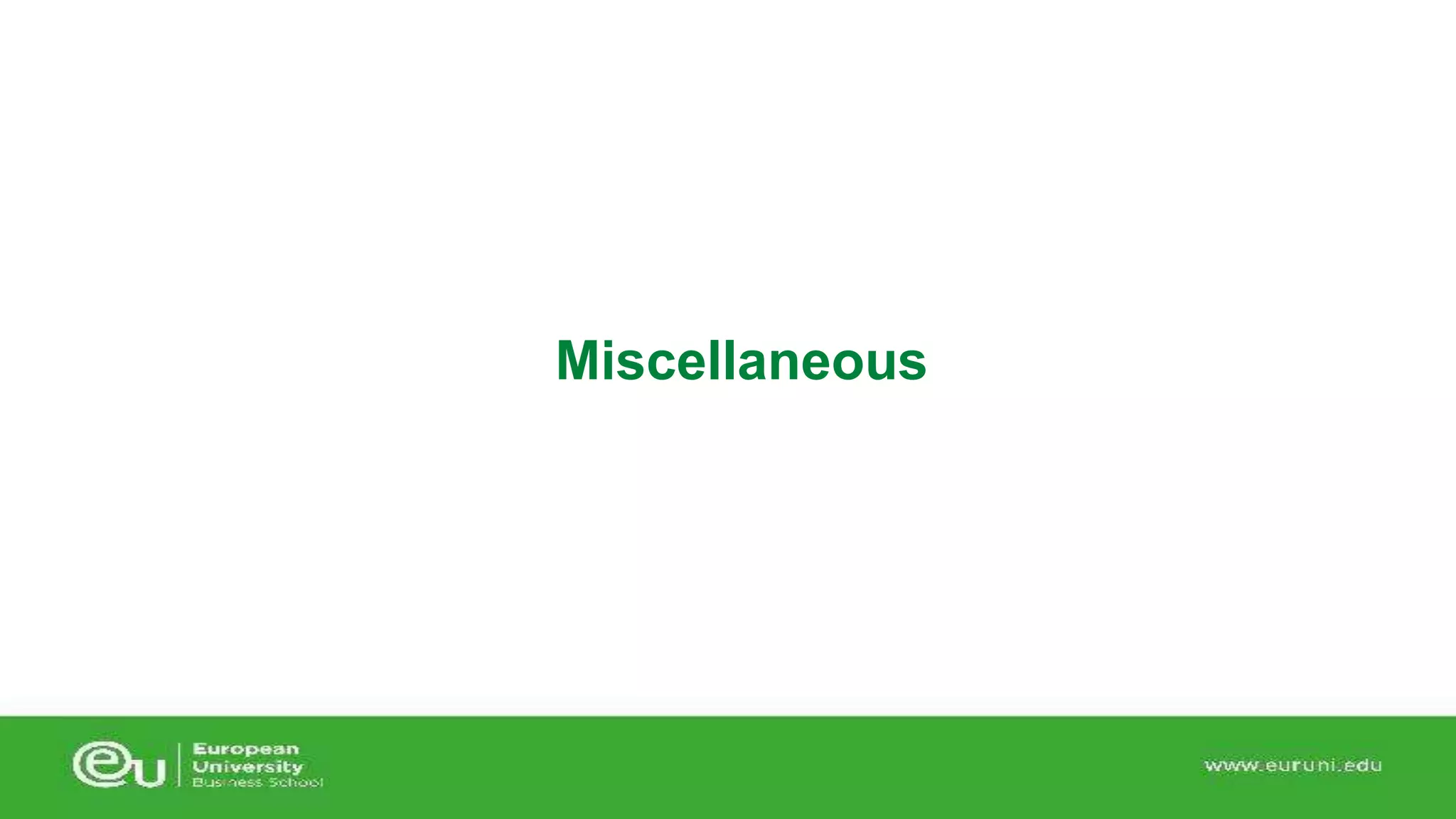 Miscellaneous 
