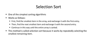 8 elementary sorts-selection | PPTX