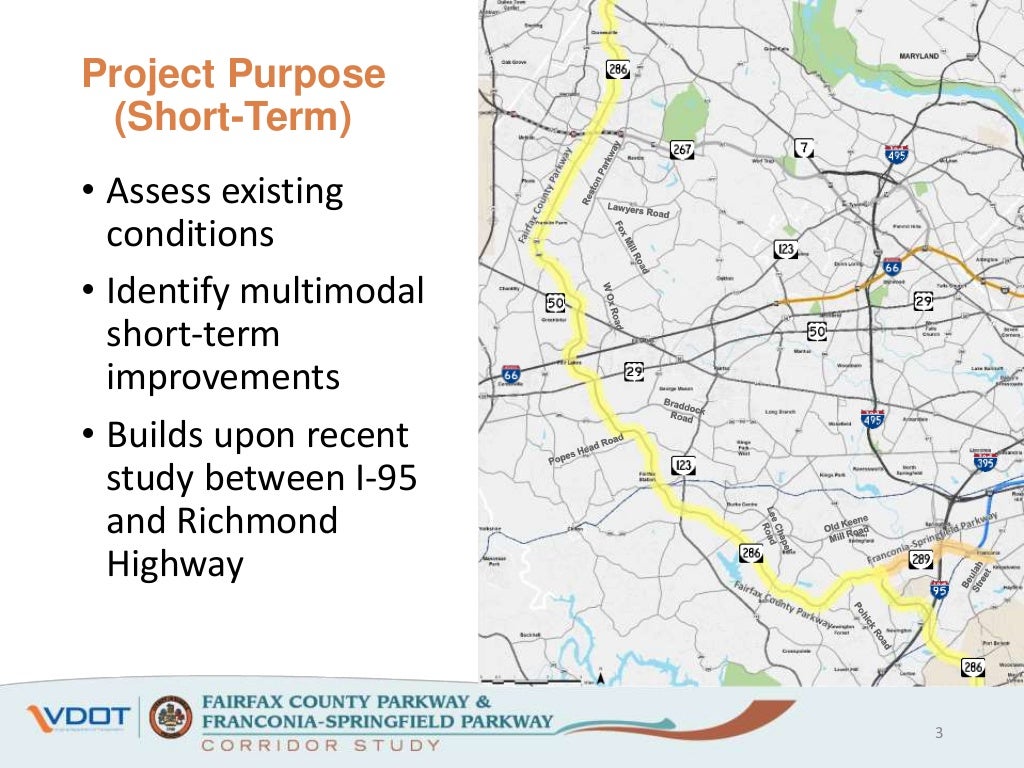 Fairfax County Parkway and FranconiaSpringfield Parkway Corridor Stu…