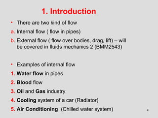 Internal Flow Examples 8. fm 9 flow in pipes major loses co 3 copy | PPT
