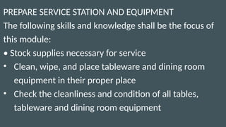 PREPARE SERVICE STATION AND EQUIPMENT.pptx