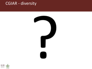 Session 8 GDI: The future for the CGIAR by Jimmy Smith