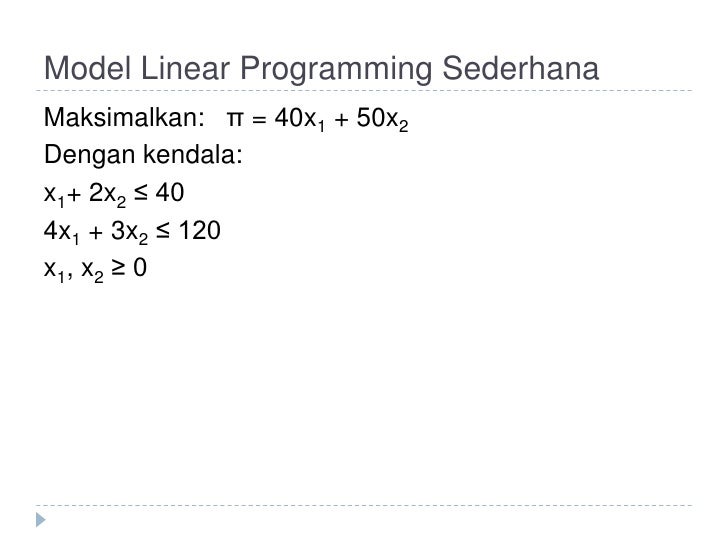 Contoh Soal Goal Programming