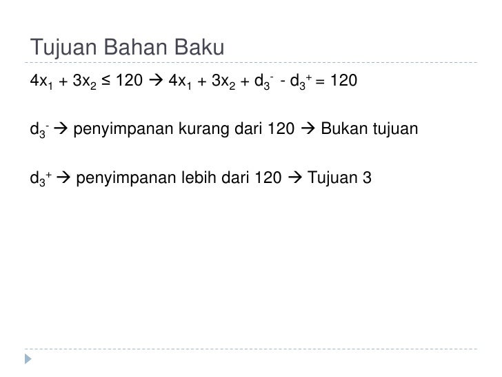 8 Goal Programming Program Tujuan