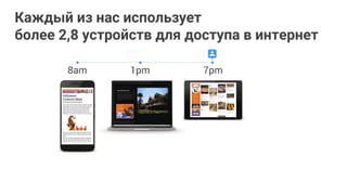 Каждый из нас использует
более 2,8 устройств для доступа в интернет
 