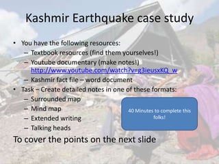 kashmir earthquake 2005 case study ppt