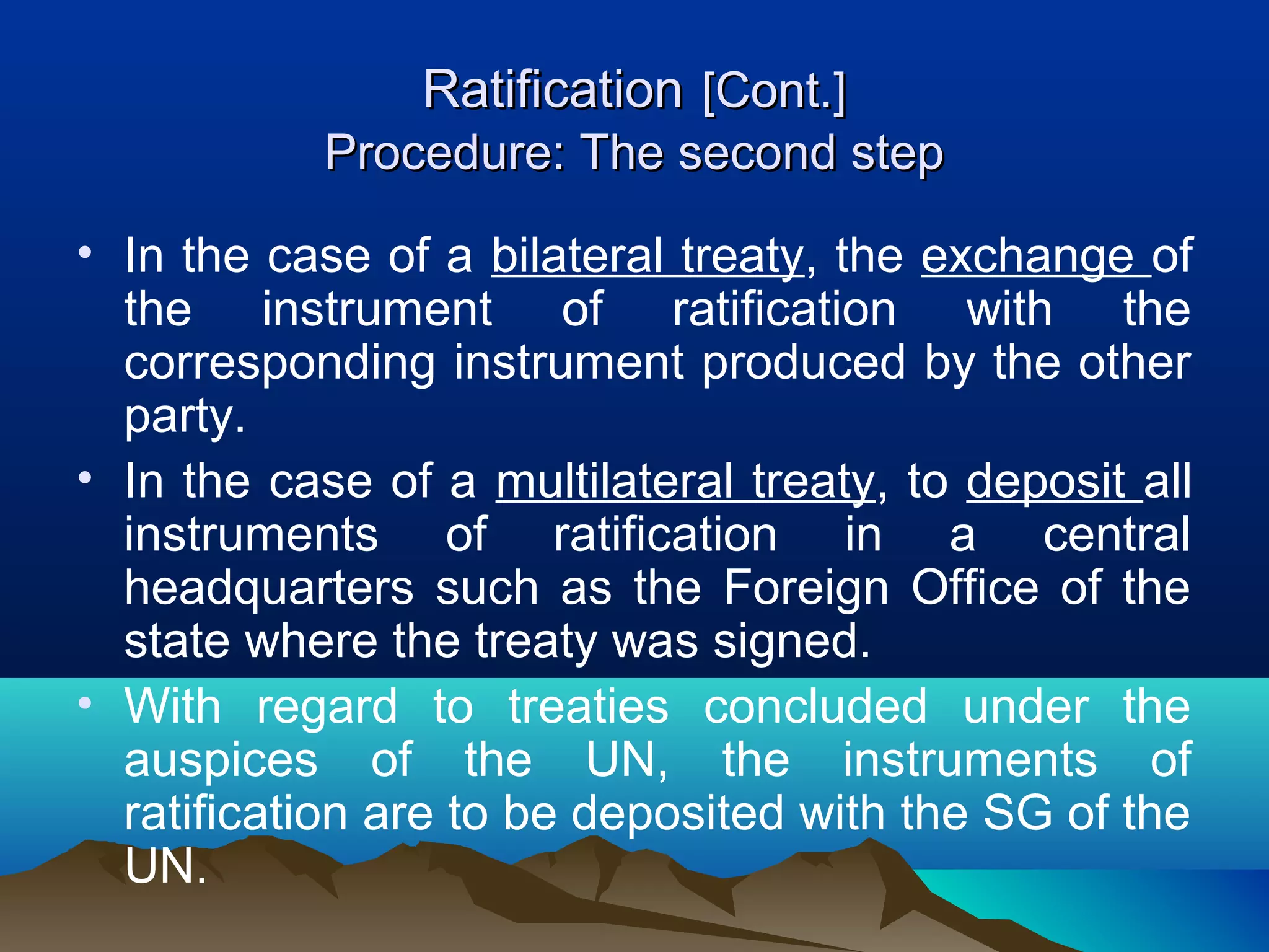 Treaty Instruments law of treaties | PPT