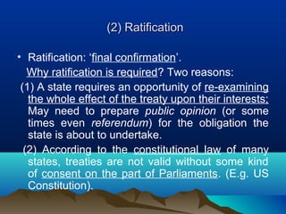 Ratified Def law of treaties | PPT