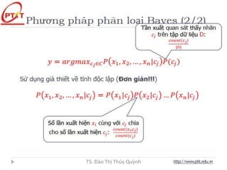 Phương pháp Phân loại Bayes (2/2)
http://www.ptit.edu.vn
TS. Đào Thị Thúy Quỳnh
 