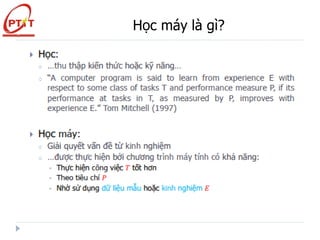 Học máy là gì?
 