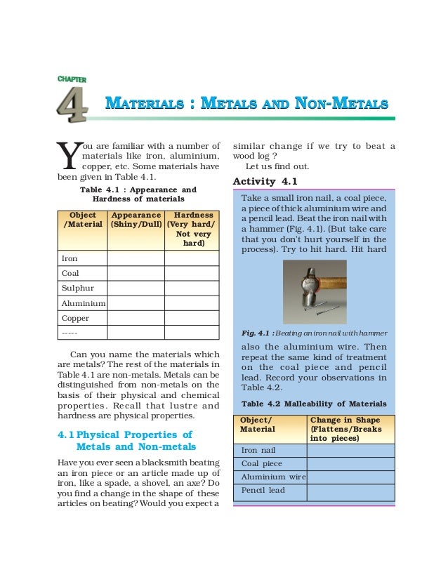 8 materials metals and nonmetals
