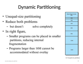 Partition Size Computer Science 8-MemoryManagement in computer architecture | PPTX