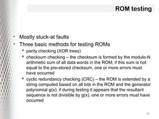 Rom Invalid Test Kit Comprehensive Overview of VLSI Memory Testing Techniques and Fault ...