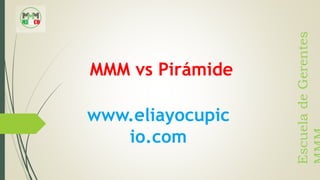 MMM vs Pirámide
EscueladeGerentes
www.eliayocupic
io.com
 