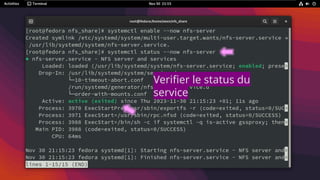 Verifier le status du
service
 