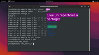Crée un répertoire à
partager
 