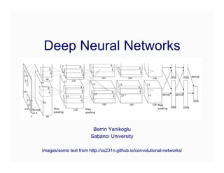 Deep Neural Network Berrin Yanikoglu Sabancı University | PDF