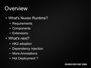 Nuxeo Runtime 2: OSGi, Glassfish support, etc
