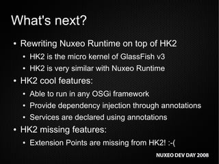 Nuxeo Runtime 2: OSGi, Glassfish support, etc