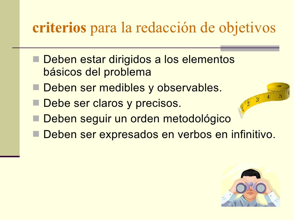 Objetivos en una investigacion